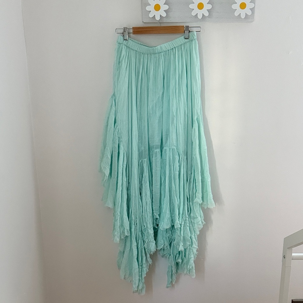 Free People One Clover skirt by Free People aqua teal in size Medium NWOT - Picture 7 of 10